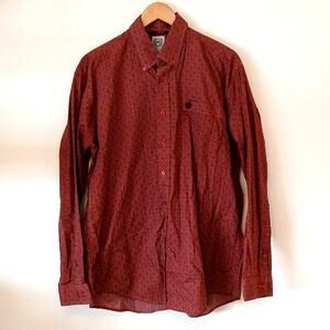 Cinch men's geometric western button up long sleeve shirt